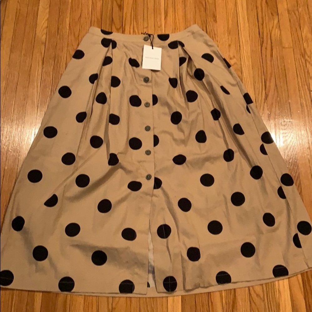Who What Wear Polka Dot Skirt